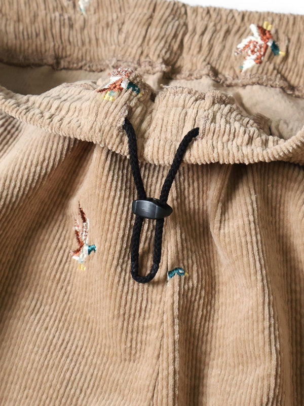 Kapital 11W Stretch Corduroy Duck Embroidery Track Pants (Banner Stripe)