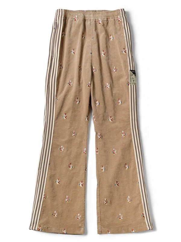 Kapital 11W Stretch Corduroy Duck Embroidery Track Pants (Banner Stripe)