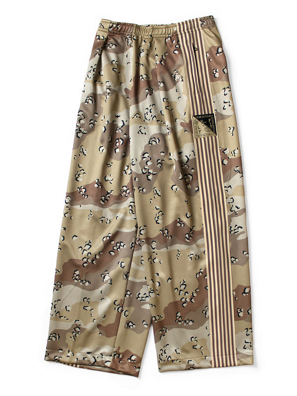 Kapital smooth jersey chocolate chip camo baggy track pants