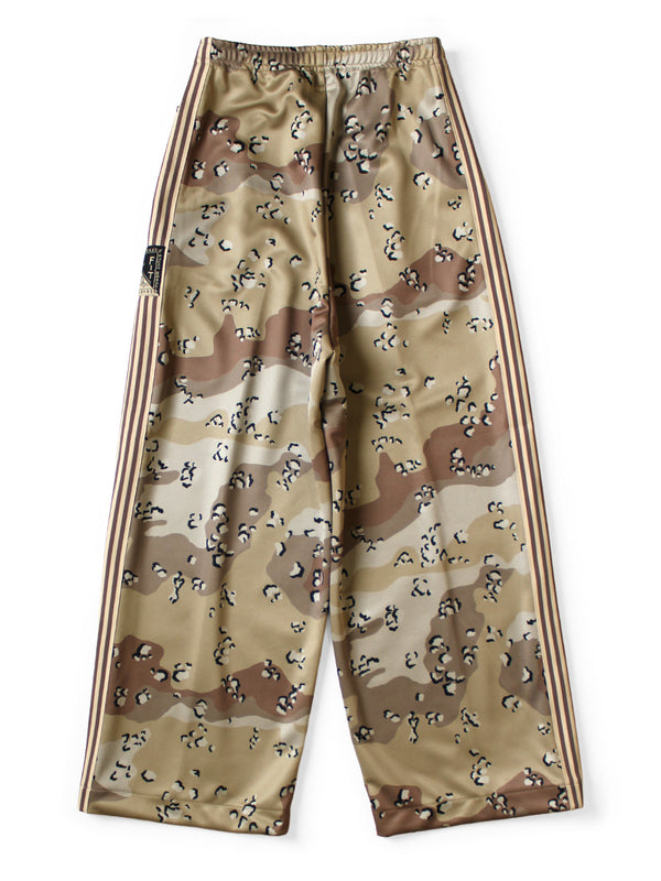 Kapital smooth jersey chocolate chip camo baggy track pants