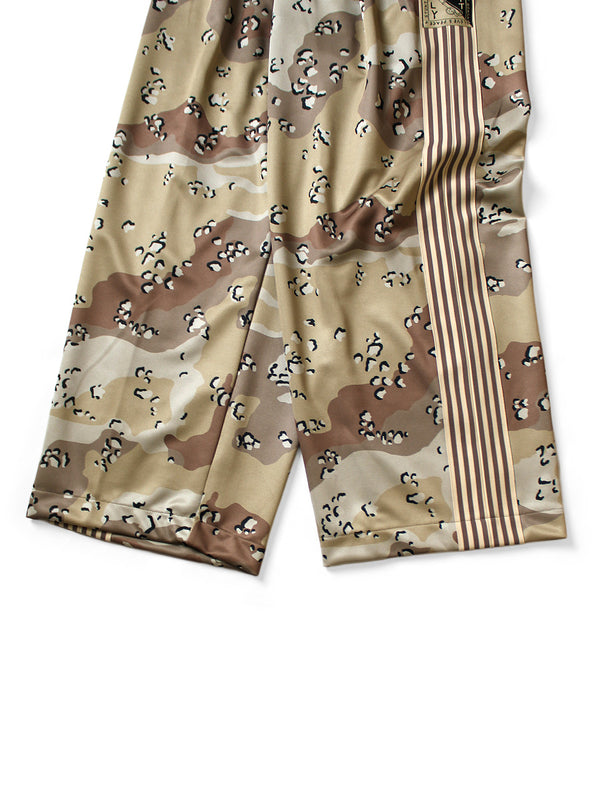 Kapital smooth jersey chocolate chip camo baggy track pants