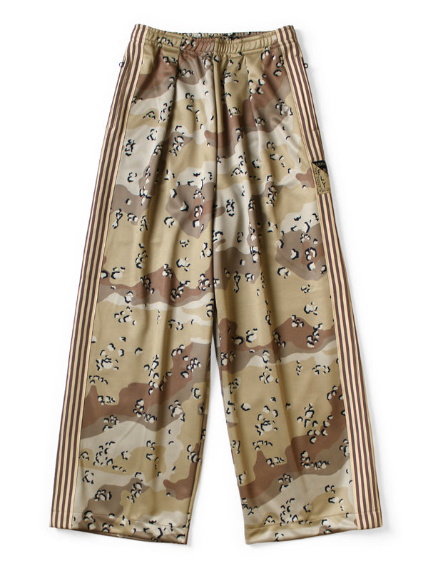 Kapital smooth jersey chocolate chip camo baggy track pants