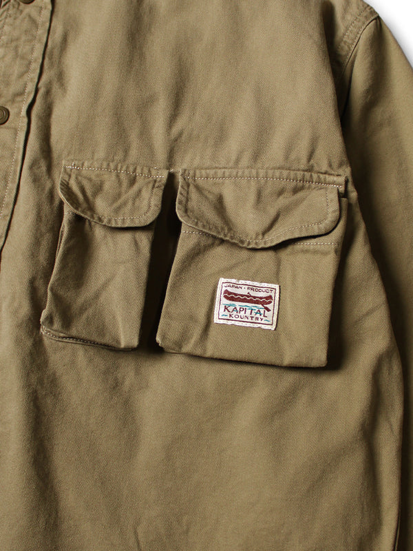 Kapital Nugget-Pocket Cropped Fish Shirt