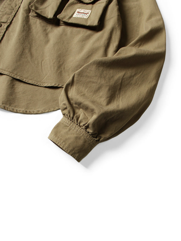 Kapital Nugget-Pocket Cropped Fish Shirt