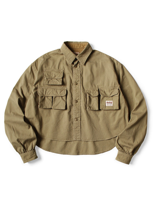 Kapital Nugget-Pocket Cropped Fish Shirt