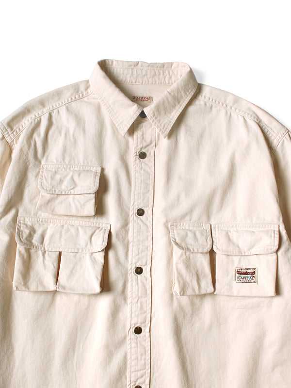 Kapital Nugget-pocket Fish shirt