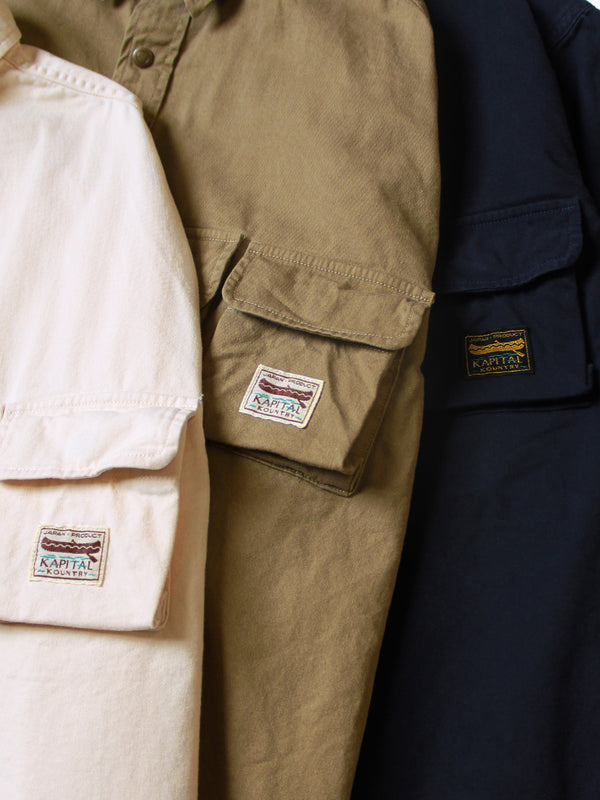 Kapital Nugget-pocket Fish shirt