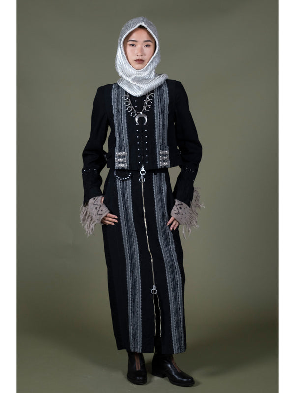 Kapital 12oz Arrow Pattern Jacquard Denim Boogie Day Skirt