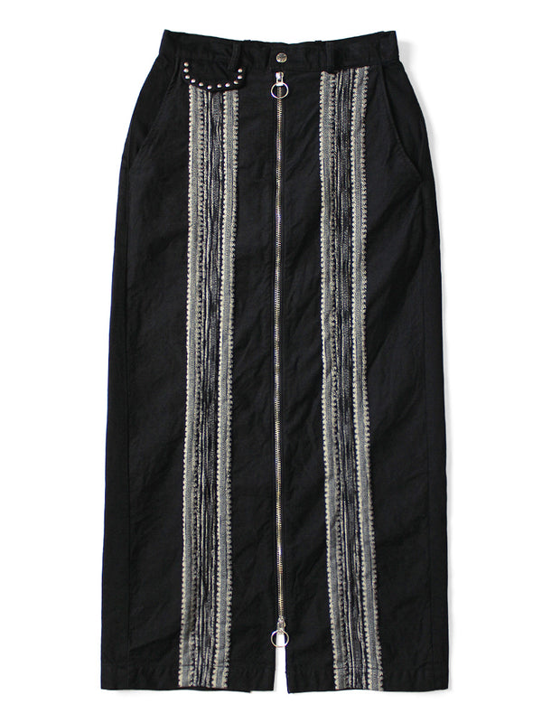 Kapital 12oz Arrow Pattern Jacquard Denim Boogie Day Skirt