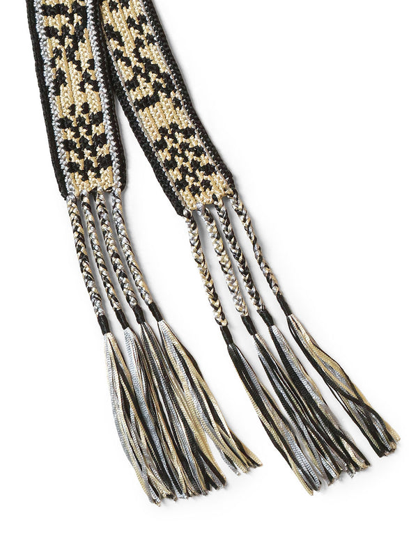 Kapital Macrame Maxi Belt (Chippewa Basket River Pattern)