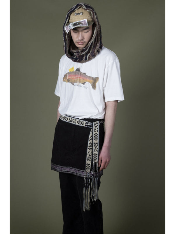 Kapital Macrame Maxi Belt (Chippewa Basket River Pattern)