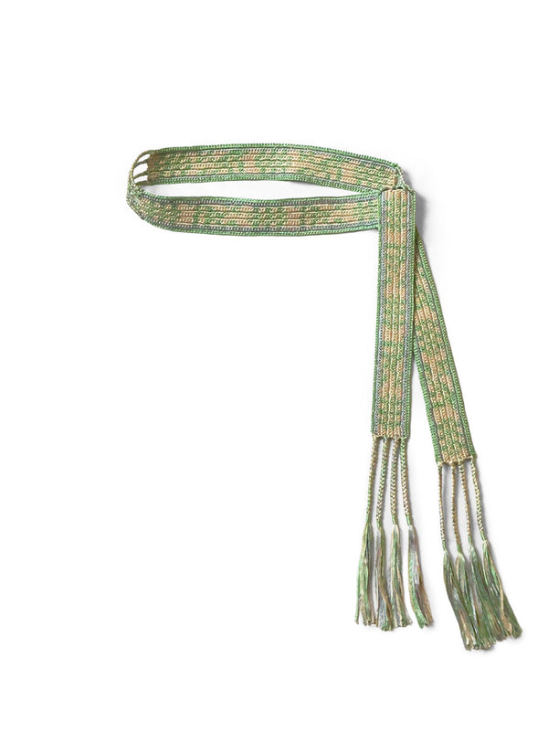 Kapital Macrame Maxi Belt (Chippewa Basket River Pattern)