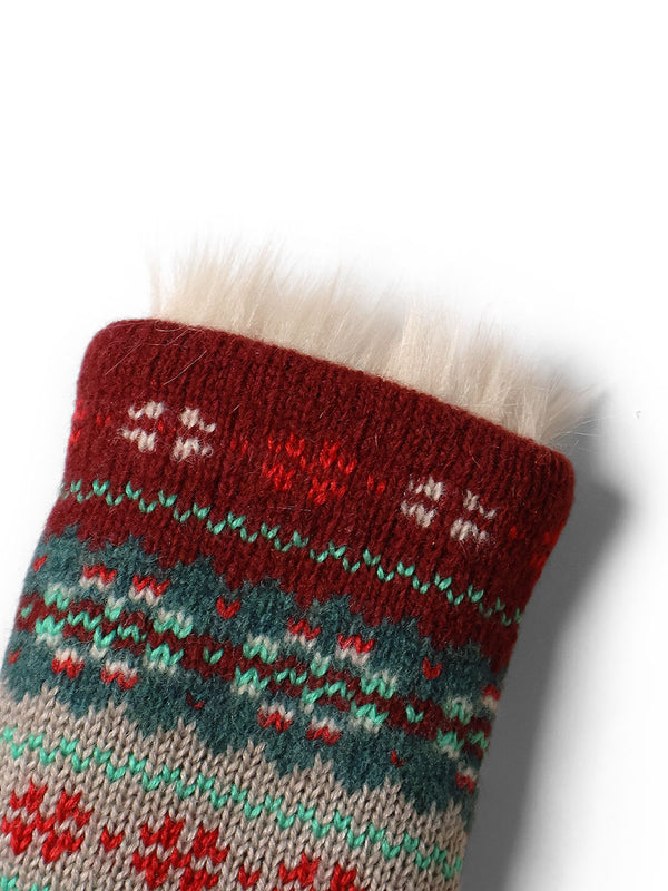 Kapital Leather and Fair Isle Gloves