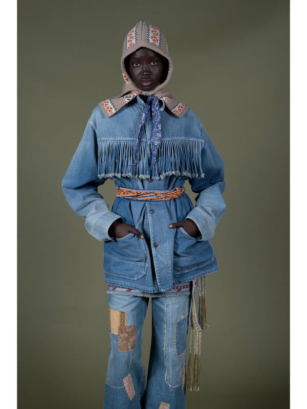 Kapital 5G Wool Yellowknife Fair Isle Babushka Hat