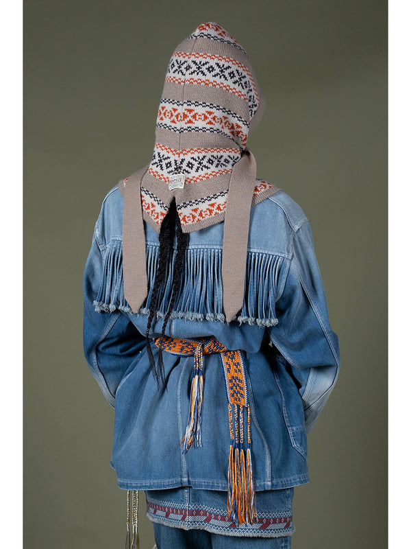 Kapital 5G Wool Yellowknife Fair Isle Babushka Hat