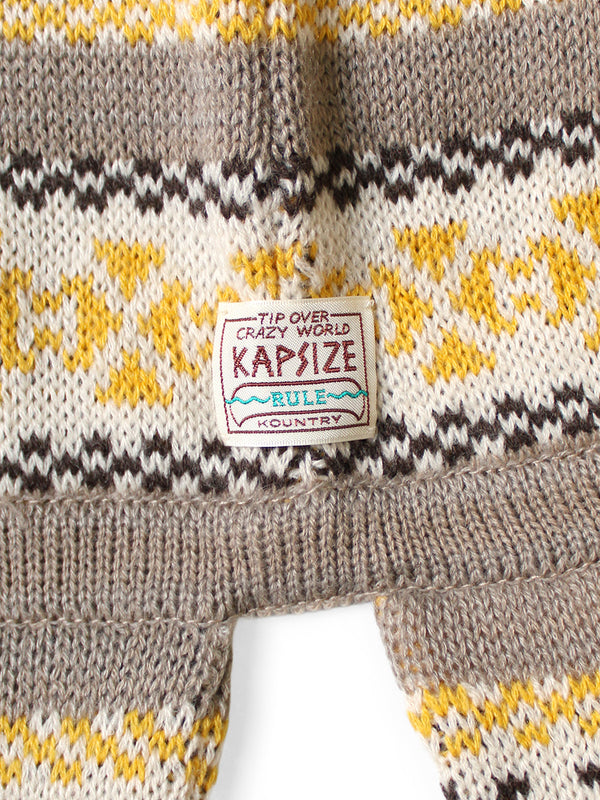Kapital 5G Wool Yellowknife Fair Isle Balaclava Scarf