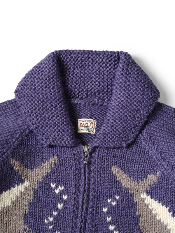 Kapital Hand Knit Peckish Trout Zip Cardigan