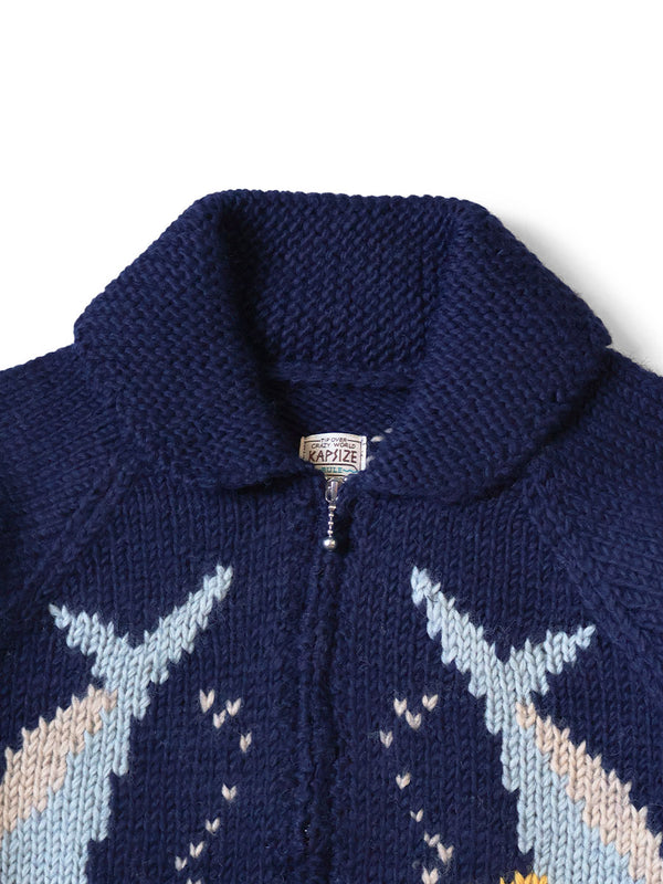 Kapital Hand Knit Peckish Trout Zip Bolero