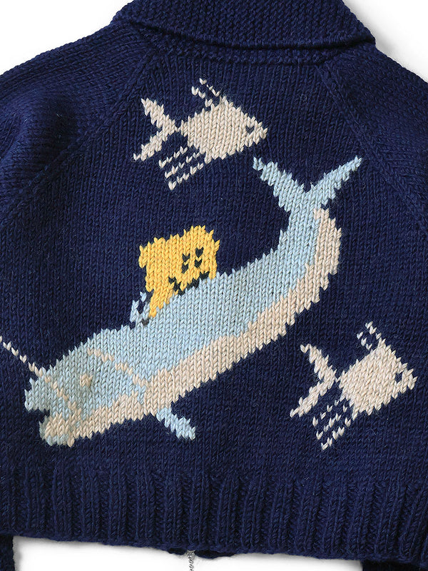 Kapital Hand Knit Peckish Trout Zip Bolero