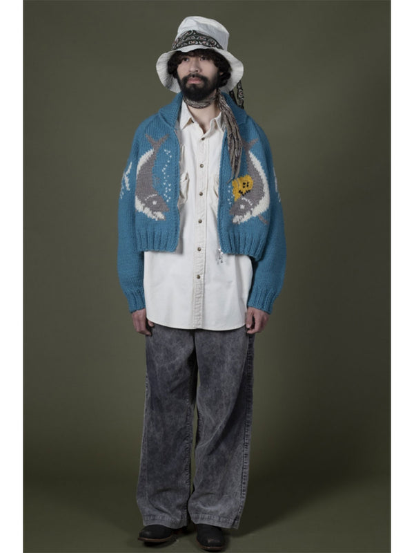 Kapital Hand Knit Peckish Trout Zip Bolero