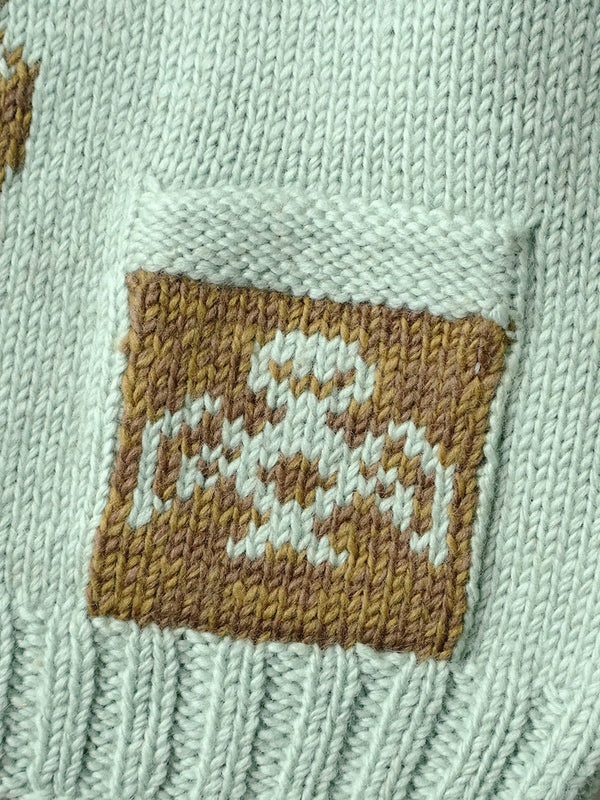 Kapital Hand Knit Peckish Totem Pole Zip Cardigan