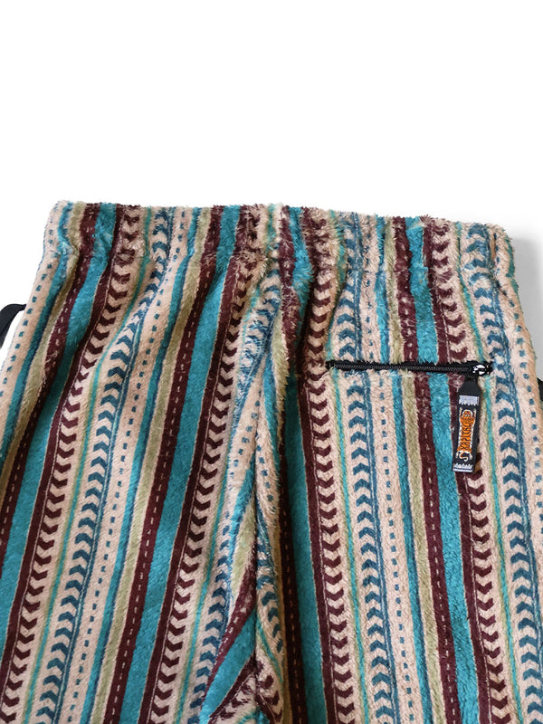 Kapital Columbia-stripe fleece easy straight pants