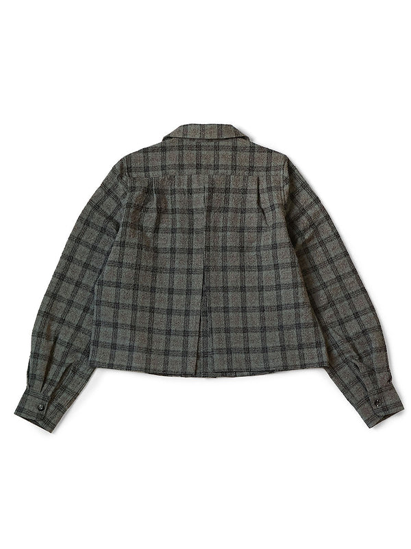 Kapital Wool Check Crop Shirt Women