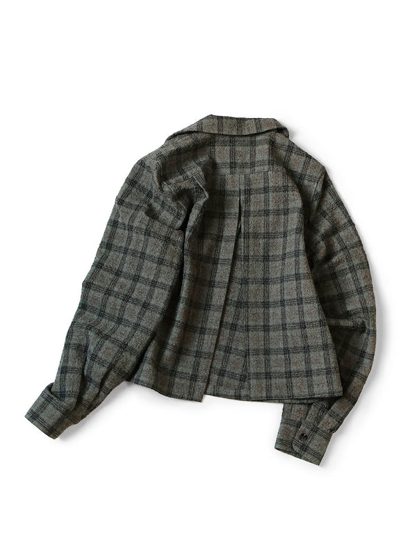 Kapital Wool Check Crop Shirt Women