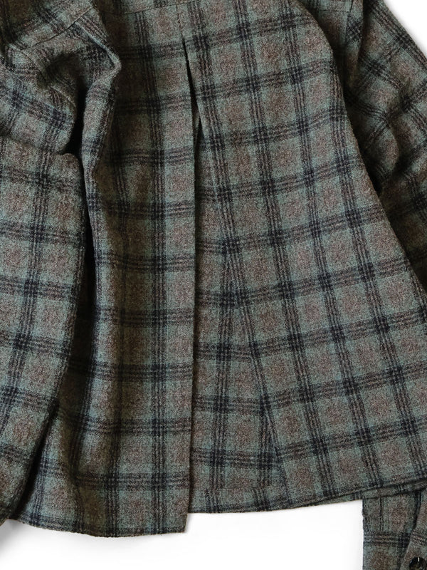 Kapital Wool Check Crop Shirt Women