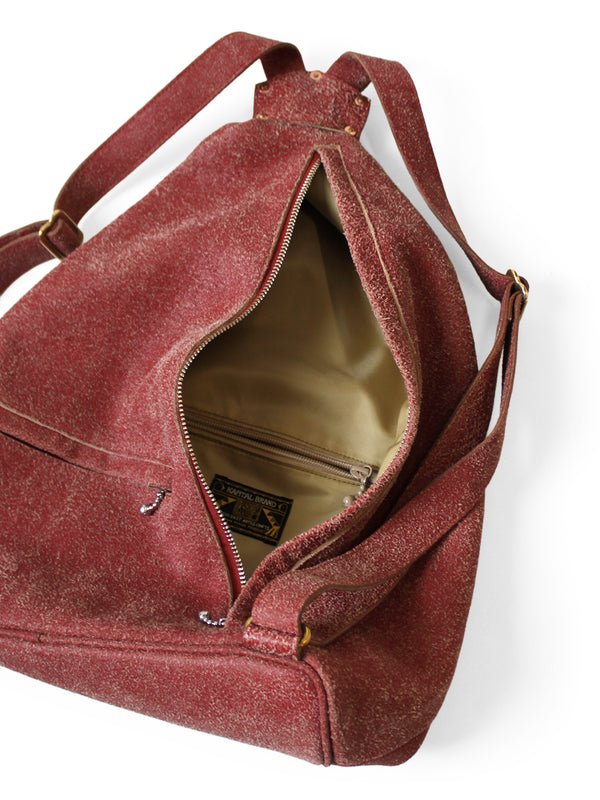 Kapital Cracked Leather Herbie Medicine Backpack Bag