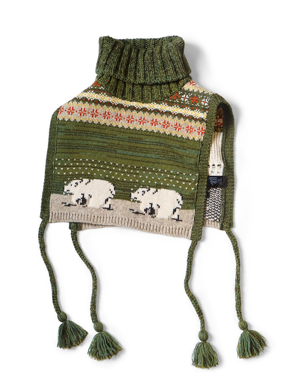 Kapital 5G Wool Polar Bear High Neck Scarves