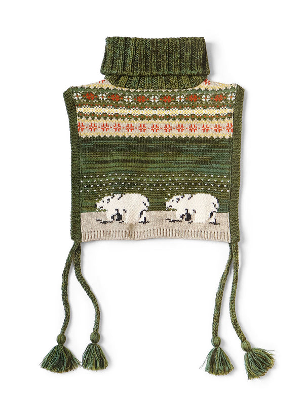 Kapital 5G Wool Polar Bear High Neck Scarves