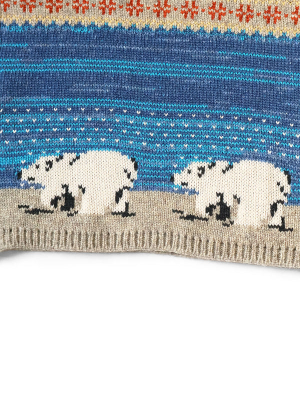 Kapital 5G Wool Polar Bear High Neck Scarves