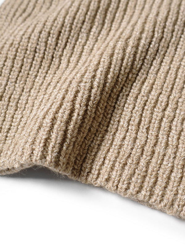 Kapital 7G Wool Rib Knit High Neck Bib Poncho