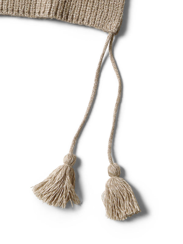 Kapital 7G Wool Rib Knit High Neck Bib Poncho