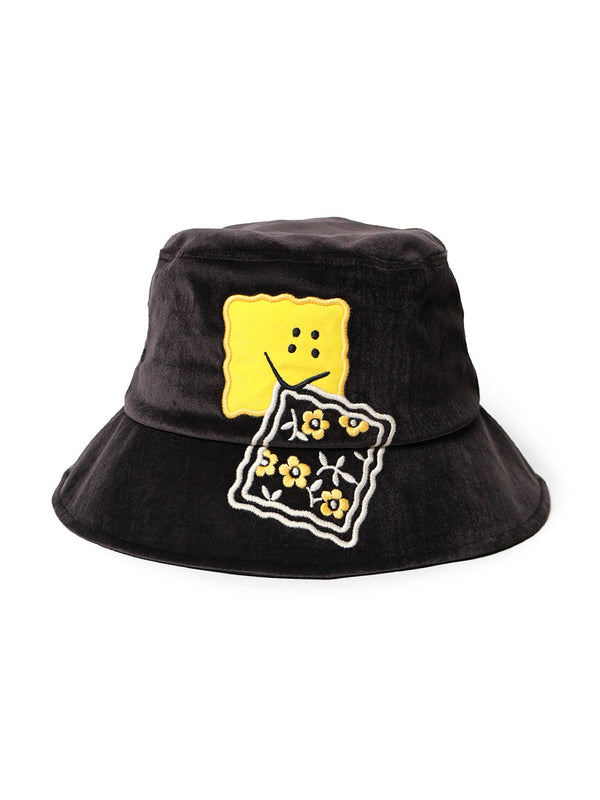 Kapital Velveteen Bucket Hat with Short Brim (Peckish Rainbow) Cap