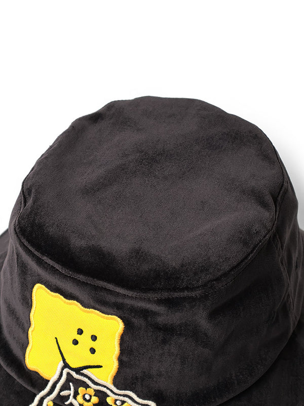 Kapital Velveteen Bucket Hat with Short Brim (Peckish Rainbow) Cap