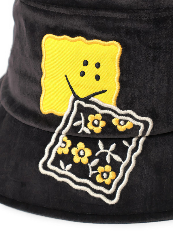 Kapital Velveteen Bucket Hat with Short Brim (Peckish Rainbow) Cap