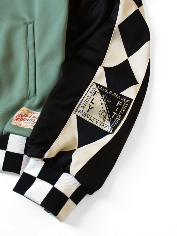 Kapital Smooth Jersey Cafe Racer Track Jacket (Motocross Photo pt)