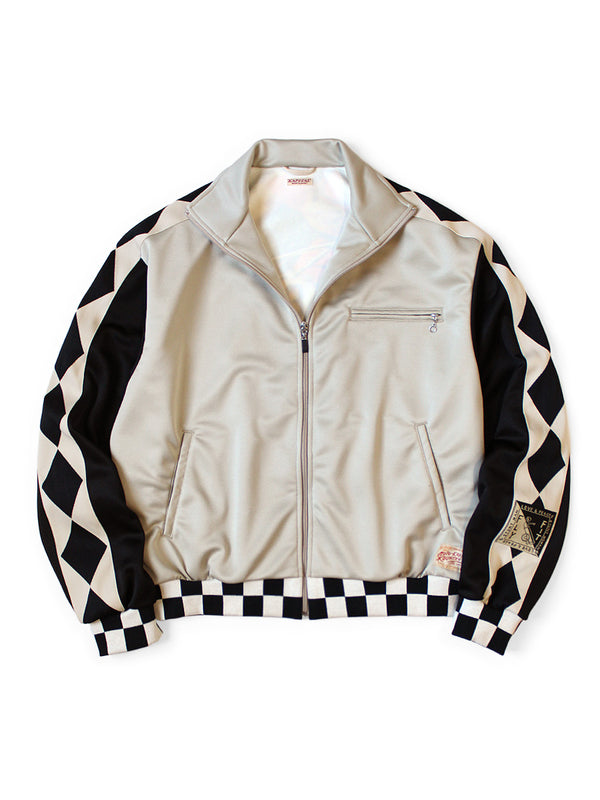 Kapital Smooth Jersey Cafe Racer Track Jacket (Motocross Photo pt)