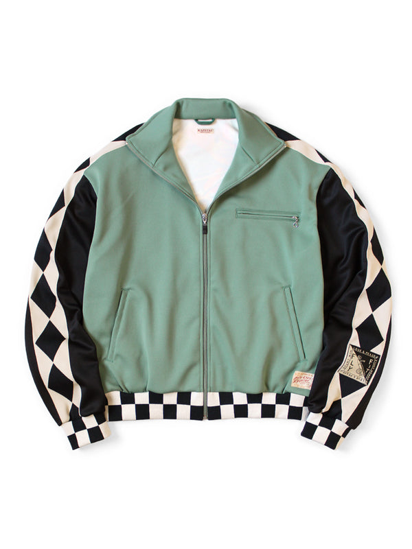 Kapital Smooth Jersey Cafe Racer Track Jacket (Motocross Photo pt)