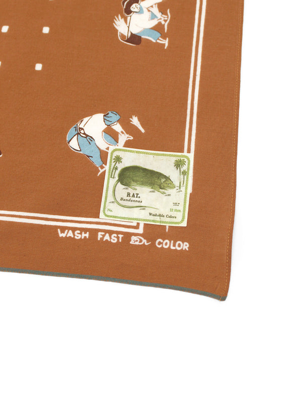 Kapital fastcolor selvedge bandana (rice planting) 20x20