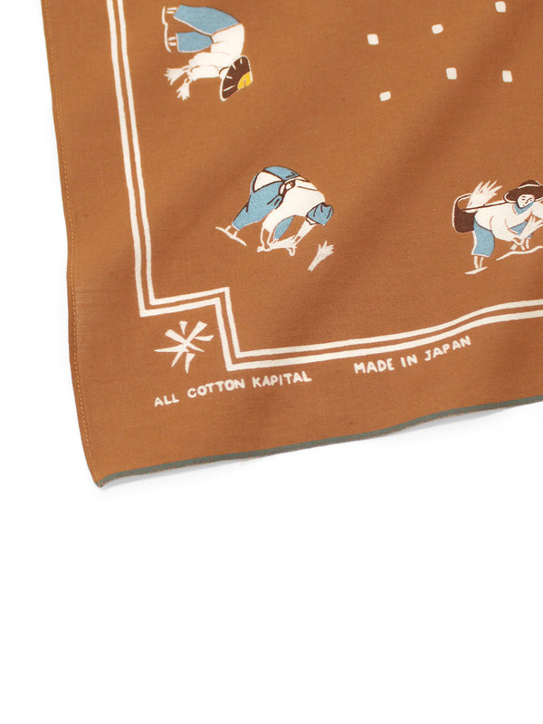 Kapital fastcolor selvedge bandana (rice planting) 20x20