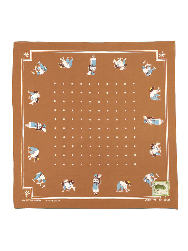 Kapital fastcolor selvedge bandana (rice planting) 20x20
