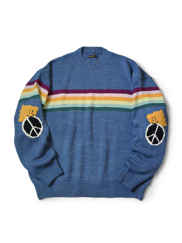 Kapital 5G Cotton Knit MOONBOW PECKISH RAINBOWY Crew Knit Sweater