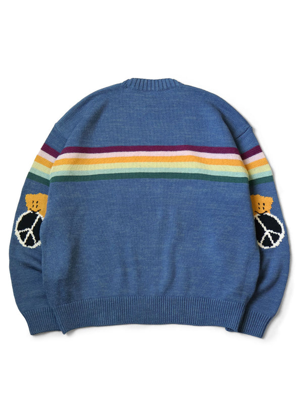 Kapital 5G Cotton Knit MOONBOW PECKISH RAINBOWY Crew Knit Sweater