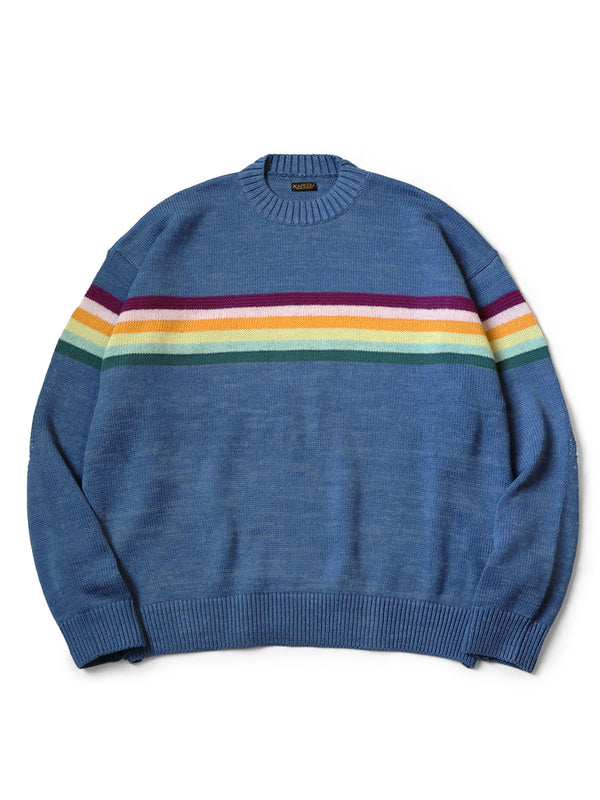 Kapital 5G Cotton Knit MOONBOW PECKISH RAINBOWY Crew Knit Sweater