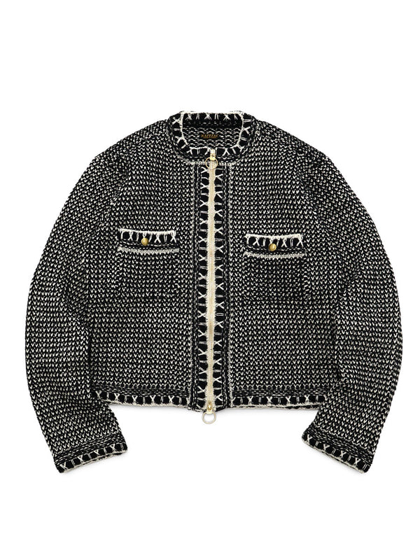 Kapital 5G Knit Zip Cabaret Cardigan Knit Sweater