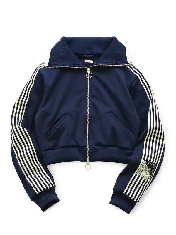 Kapital Smooth Jersey Cropped Track Jacket (Banner Stripe)