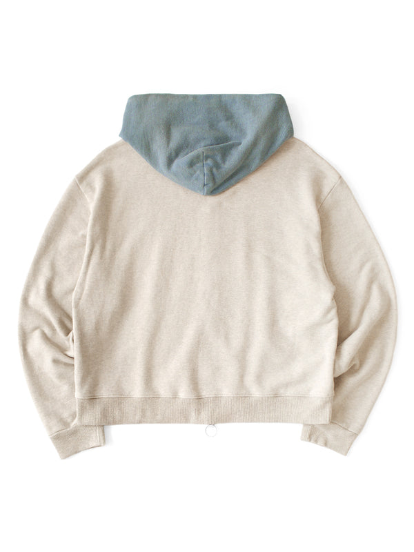 Kapital TOP Fleece-lined 2-tone Zip-up Gym Hoodie Sweat Shirt